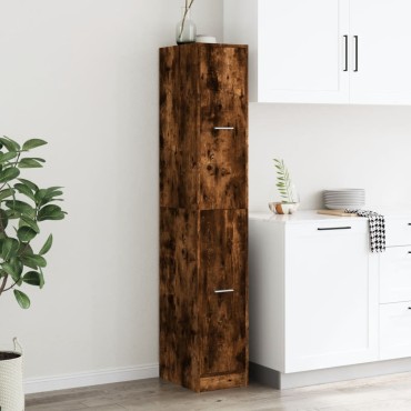 vidaXL Συρταριέρα Γενικής Χρήσης Καπνιστή Δρυς 30x41x174,5 Επεξ. Ξύλο 30x41x174,5cm 1 τεμ.