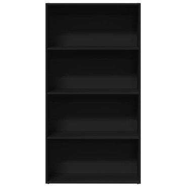 vidaXL Βιβλιοθήκη Μαύρη 80x30x152cm από Επεξεργασμένο Ξύλο 1 τεμ.