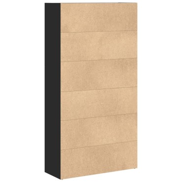 vidaXL Βιβλιοθήκη Μαύρη 80x30x152cm από Επεξεργασμένο Ξύλο 1 τεμ.
