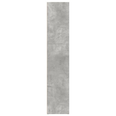 vidaXL Βιβλιοθήκη Γκρι Σκυροδέματος 80x30x152cm Επεξεργ. Ξύλο 1 τεμ.