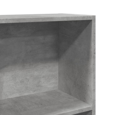 vidaXL Βιβλιοθήκη Γκρι Σκυροδέματος 80x30x152cm Επεξεργ. Ξύλο 1 τεμ.