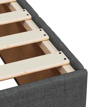 vidaXL Κρεβάτι Boxspring με Στρώμα Σκούρο Γκρι 80x200 εκ. Υφασμάτινο