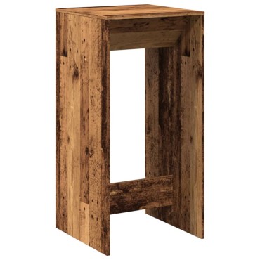 vidaXL Τραπέζι Μπαρ Όψη Παλαιού Ξύλου 51x50x103,5cm Επεξ. Ξύλο 1 τεμ.