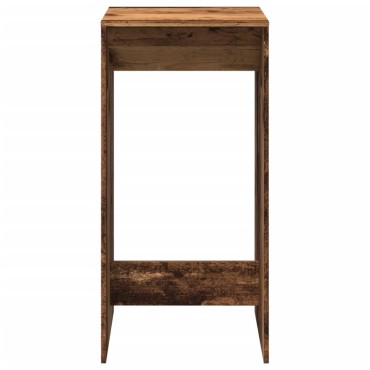 vidaXL Τραπέζι Μπαρ Όψη Παλαιού Ξύλου 51x50x103,5cm Επεξ. Ξύλο 1 τεμ.