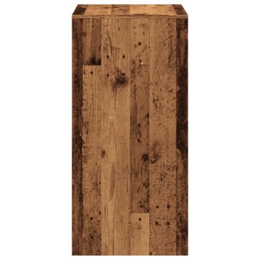 vidaXL Τραπέζι Μπαρ Όψη Παλαιού Ξύλου 51x50x103,5cm Επεξ. Ξύλο 1 τεμ.
