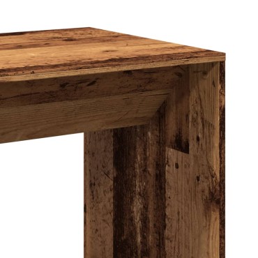 vidaXL Τραπέζι Μπαρ Όψη Παλαιού Ξύλου 51x50x103,5cm Επεξ. Ξύλο 1 τεμ.
