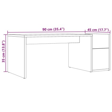 vidaXL Τραπεζάκι Σαλονιού Artisan Δρυς 90x45x35cm Επεξεργασμένο Ξύλο 1 τεμ.