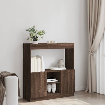 vidaXL Ντουλάπι Καφέ Δρυς 92x33x100cm από Επεξεργασμένο Ξύλο 1 τεμ.