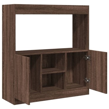 vidaXL Ντουλάπι Καφέ Δρυς 92x33x100cm από Επεξεργασμένο Ξύλο 1 τεμ.