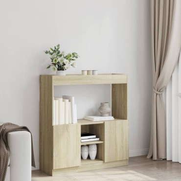 vidaXL Ντουλάπι Sonoma Δρυς 92x33x100cm από Επεξεργασμένο Ξύλο 1 τεμ.