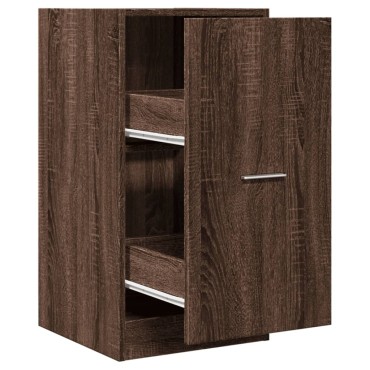 vidaXL Συρταριέρα Γενικής Χρήσης Καφέ Δρυς 40x41x77,5cm Επεξ. Ξύλο 1 τεμ.