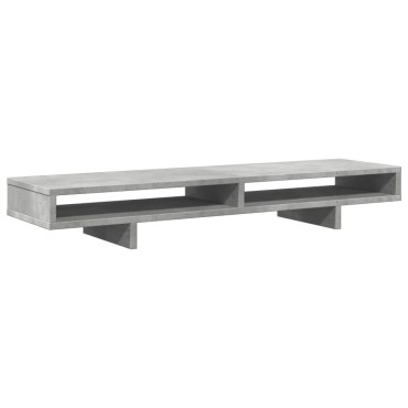 vidaXL Βάση Οθόνης Γκρι Σκυρ. 100x27x15 εκ. Επεξεργ. Ξύλο