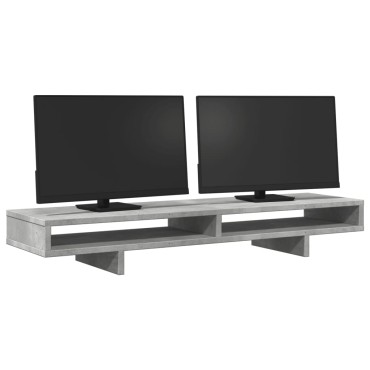 vidaXL Βάση Οθόνης Γκρι Σκυρ. 100x27x15 εκ. Επεξεργ. Ξύλο