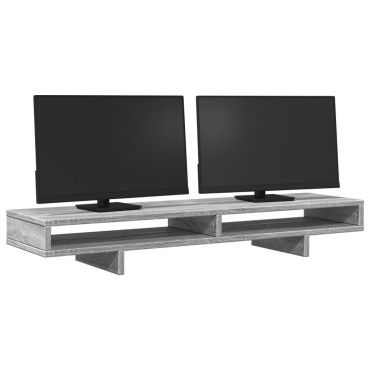 vidaXL Βάση Οθόνης Γκρι Sonoma 100x27x15 εκ. Επεξεργ. Ξύλο