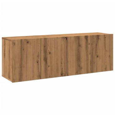 vidaXL Ντουλάπια Τοίχου Τηλεόρασης 2 τεμ. Artisian Δρυς 60x30x41cm