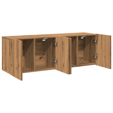 vidaXL Ντουλάπια Τοίχου Τηλεόρασης 2 τεμ. Artisian Δρυς 60x30x41cm