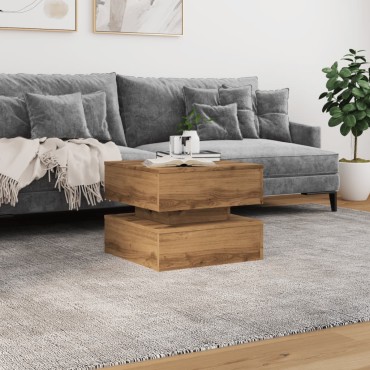 vidaXL Τραπεζάκι Σαλονιού με LED Αρτισιανή Δρυς 50x50x40cm 1 τεμ.