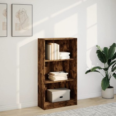 vidaXL Βιβλιοθήκη Καπνιστή Δρυς 60x24x109cm από Επεξεργασμένο Ξύλο 1 τεμ.