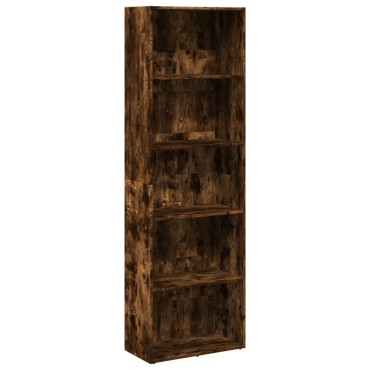 vidaXL Βιβλιοθήκη Καπνιστή Δρυς 60x30x189cm από Επεξεργασμένο Ξύλο 1 τεμ.
