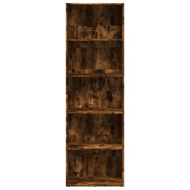 vidaXL Βιβλιοθήκη Καπνιστή Δρυς 60x30x189cm από Επεξεργασμένο Ξύλο 1 τεμ.