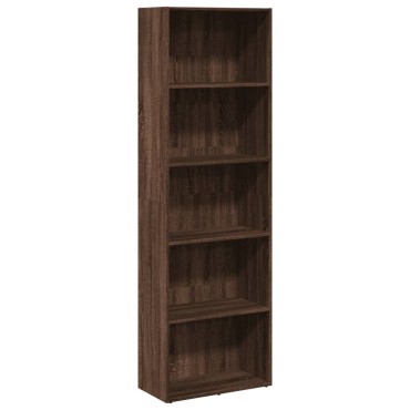 vidaXL Βιβλιοθήκη καφέ δρυς 60x30x189cm από Επεξεργασμένο Ξύλο 1 τεμ.