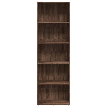 vidaXL Βιβλιοθήκη καφέ δρυς 60x30x189cm από Επεξεργασμένο Ξύλο 1 τεμ.