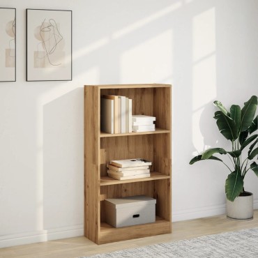 vidaXL Βιβλιοθήκη Αρτισιανή Δρυς 60x24x109cm από Επεξεργασμένο Ξύλο 1 τεμ.