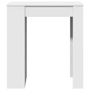 vidaXL Τραπέζι Μπαρ με Ράφια Λευκό 95x47x103,5cm Επεξεργ. Ξύλο 1 τεμ.