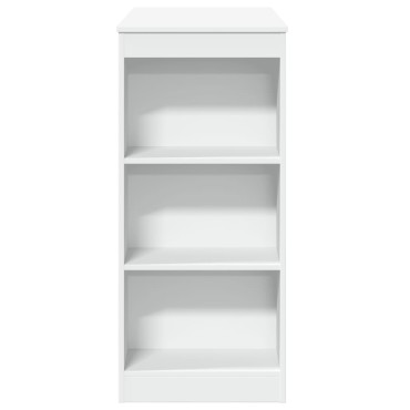vidaXL Τραπέζι Μπαρ με Ράφια Λευκό 95x47x103,5cm Επεξεργ. Ξύλο 1 τεμ.