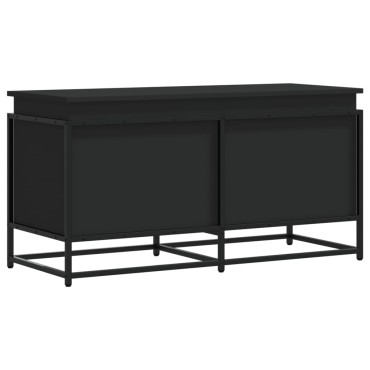 vidaXL Κουτί Αποθήκευσης με Καπάκι Μαύρο 100x40x51,5 εκ. Επεξ. Ξύλο