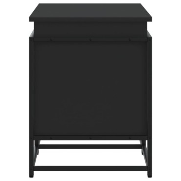 vidaXL Κουτί Αποθήκευσης με Καπάκι Μαύρο 100x40x51,5 εκ. Επεξ. Ξύλο