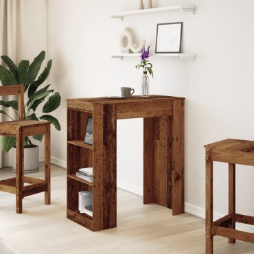 vidaXL Τραπέζι Μπαρ με Ράγες 95x47x103,5cm Επεξεργ. Ξύλο 1 τεμ.