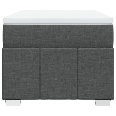 vidaXL Κρεβάτι Boxspring με Στρώμα Σκούρο Γκρι 80x200 εκ. Υφασμάτινο