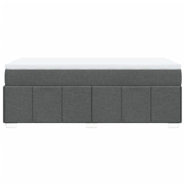 vidaXL Κρεβάτι Boxspring με Στρώμα Σκούρο Γκρι 80x200 εκ. Υφασμάτινο