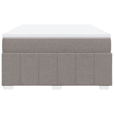 vidaXL Κρεβάτι Boxspring με Στρώμα Taupe 160x200 εκ. Υφασμάτινο