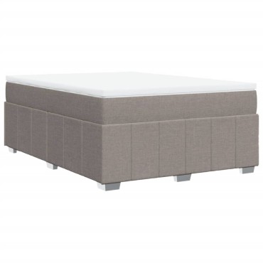 vidaXL Κρεβάτι Boxspring με Στρώμα Taupe 160x200 εκ. Υφασμάτινο