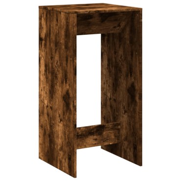 vidaXL Τραπέζι Μπαρ Καπνιστή Δρυς 51x50x103,5cm Επεξ. Ξύλο 1 τεμ.