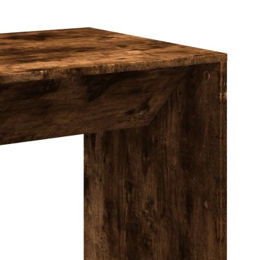 vidaXL Τραπέζι Μπαρ Καπνιστή Δρυς 51x50x103,5cm Επεξ. Ξύλο 1 τεμ.