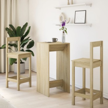 vidaXL Τραπέζι Μπαρ Sonoma Δρυς 51x50x103,5cm Επεξ. Ξύλο 1 τεμ.