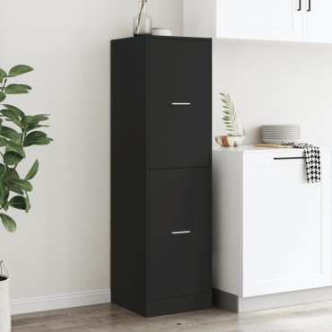 vidaXL Συρταριέρα Γενικής Χρήσης Μαύρο 40x41x144,5cm Επεξ. Ξύλο 1 τεμ.