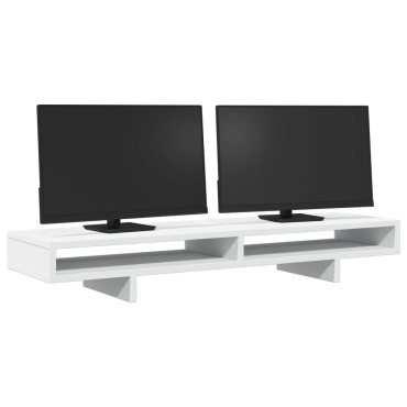 vidaXL Βάση Οθόνης Λευκή 100x27x15 εκ. από Επεξ. Ξύλο