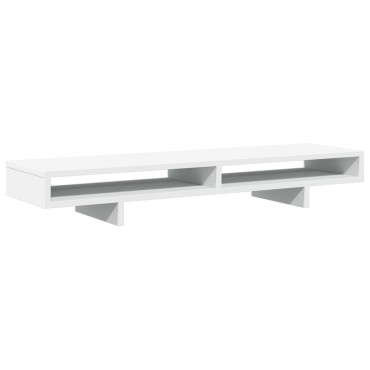 vidaXL Βάση Οθόνης Λευκή 100x27x15 εκ. από Επεξ. Ξύλο