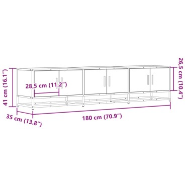 vidaXL Έπιπλο Τηλεόρασης Sonoma Δρυς 180x35x41cm Επεξ. Ξύλο
