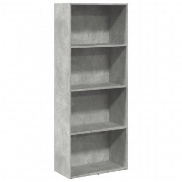vidaXL Βιβλιοθήκη Γκρι Σκυροδέματος 60x30x152cm Επεξεργ. Ξύλο 1 τεμ.