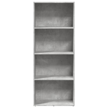 vidaXL Βιβλιοθήκη Γκρι Σκυροδέματος 60x30x152cm Επεξεργ. Ξύλο 1 τεμ.