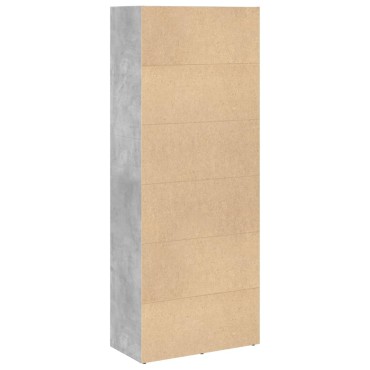vidaXL Βιβλιοθήκη Γκρι Σκυροδέματος 60x30x152cm Επεξεργ. Ξύλο 1 τεμ.