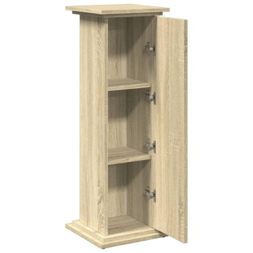 vidaXL Βάση Οθόνης με Αποθ. Sonoma Δρυς 31x30x90 εκ Επεξεργασμένο Ξύλο