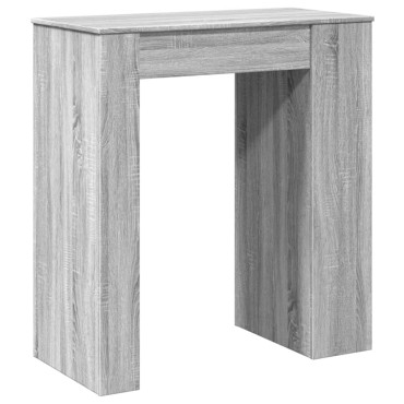 vidaXL Τραπέζι Μπαρ Γκρι Sonoma 95x47x103,5cm από Επεξεργ. Ξύλο 1 τεμ.