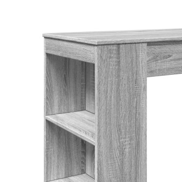 vidaXL Τραπέζι Μπαρ Γκρι Sonoma 95x47x103,5cm από Επεξεργ. Ξύλο 1 τεμ.