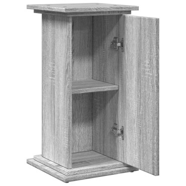 vidaXL Βάση Οθόνης με Αποθ. Γκρι Sonoma 31x30x60 εκ. Επεξεργ. Ξύλο